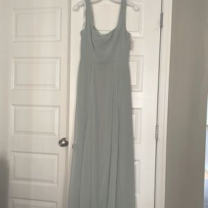 David’s bridal square neck bridesmaid dress in dusty sage. Brand new.